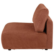Elysia Fabric Upholstered Modular Armless Chair Coral - 551891