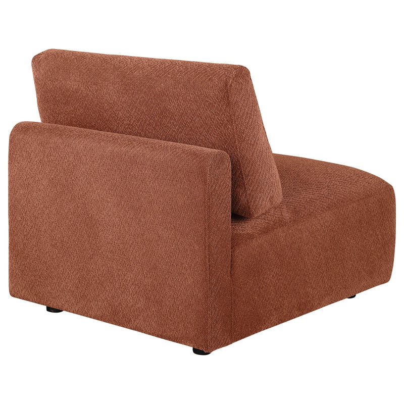 Elysia Fabric Upholstered Modular Armless Chair Coral - 551891
