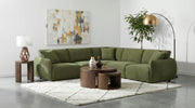 Elysia Fabric Upholstered Modular Armless Chair Green - 551895