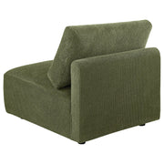 Elysia Fabric Upholstered Modular Armless Chair Green - 551895