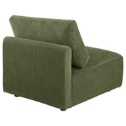 Elysia Fabric Upholstered Modular Armless Chair Green - 551895