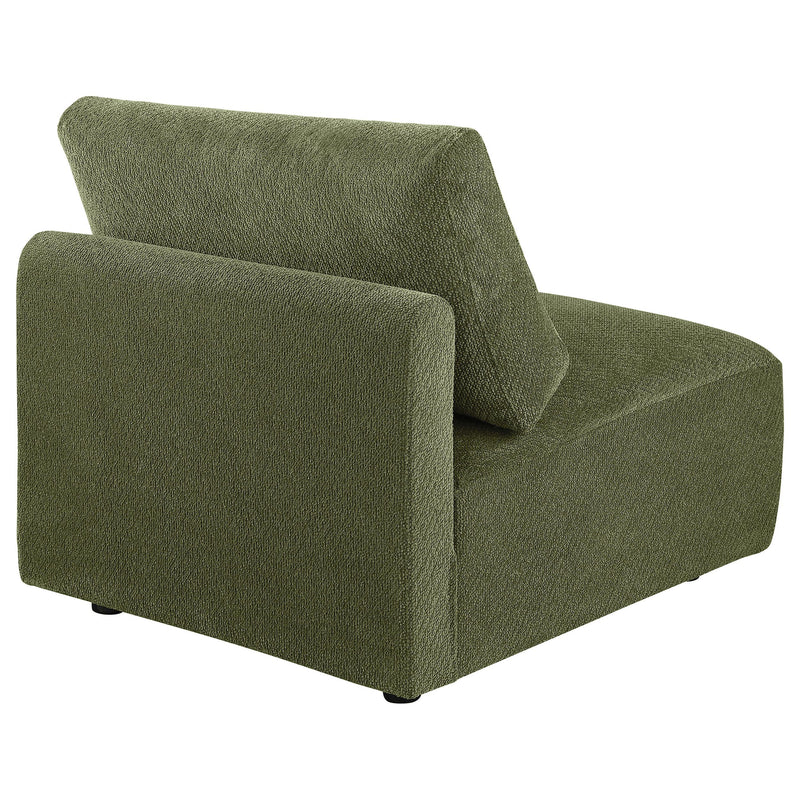 Elysia Fabric Upholstered Modular Armless Chair Green - 551895