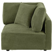 Elysia Fabric Upholstered Modular Corner Chair Green - 551896