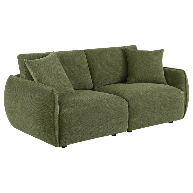 Elysia Fabric Upholstered Modular Lounge Loveseat Green - 551895-LOVE