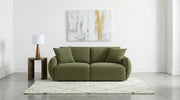 Elysia Fabric Upholstered Modular Lounge Loveseat Green - 551895-LOVE