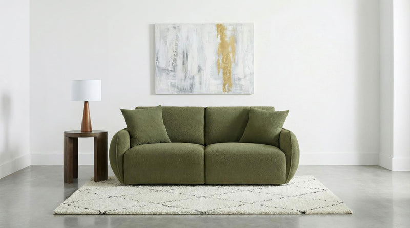 Elysia Fabric Upholstered Modular Lounge Loveseat Green - 551895-LOVE