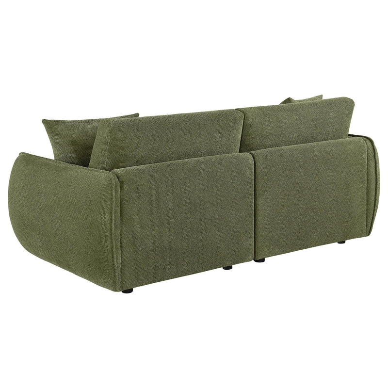Elysia Fabric Upholstered Modular Lounge Loveseat Green - 551895-LOVE
