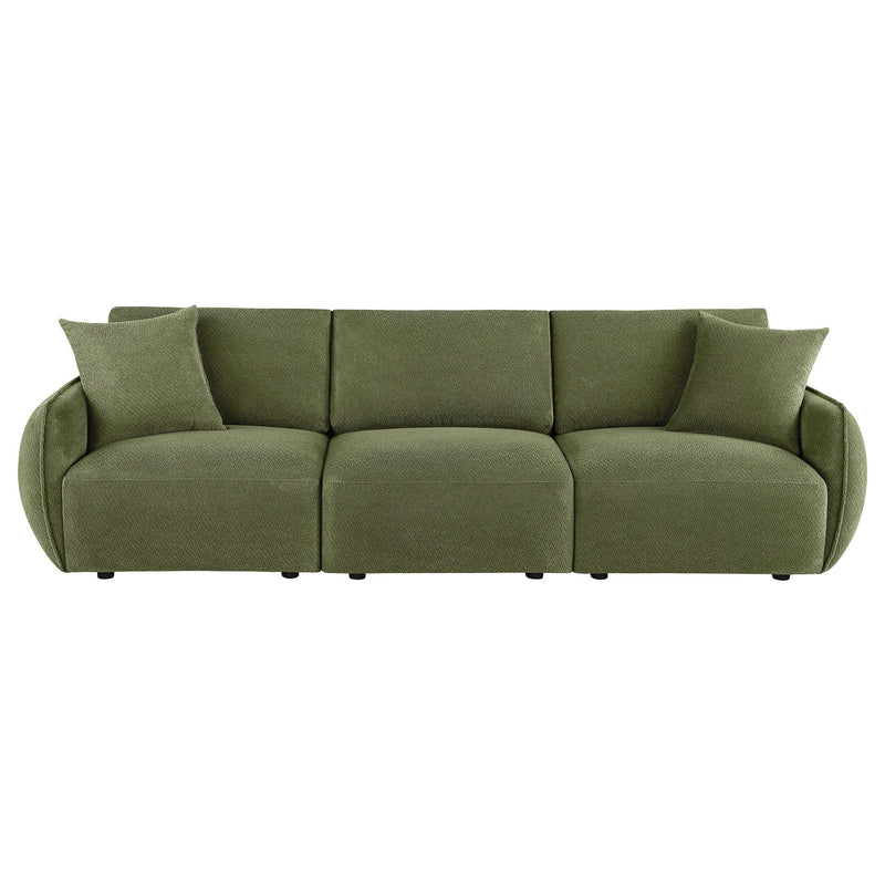 Elysia Fabric Upholstered Modular Lounge Sofa Green - 551895-SOFA