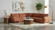 Elysia Fabric Upholstered Modular RAF Chair Coral - 551894RAF