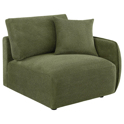 Elysia Fabric Upholstered Modular RAF Chair Green - 551898RAF
