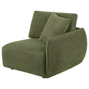 Elysia Fabric Upholstered Modular RAF Chair Green - 551898RAF