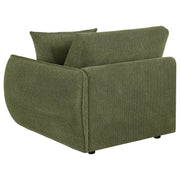 Elysia Fabric Upholstered Modular RAF Chair Green - 551898RAF