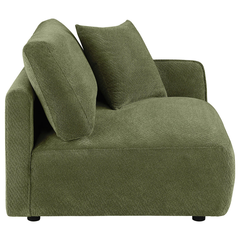 Elysia Fabric Upholstered Modular RAF Chair Green - 551898RAF