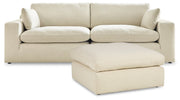 Elyza Linen 2-Piece Sectional with Ottoman from Ashley - Luna Furniture