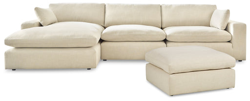 Elyza Linen 3-Piece Sectional with Ottoman from Ashley - Luna Furniture