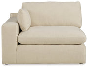 Elyza Linen 3-Piece Sectional with Ottoman from Ashley - Luna Furniture