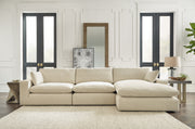 Elyza 3-Piece Sectional with Ottoman in Linen - PKG012966