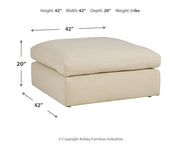 Elyza 5-Piece Sectional with Ottoman in Linen - PKG012969