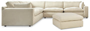 Elyza 5 - Piece Sectional with Ottoman in Linen - Gate Furniture_Preset