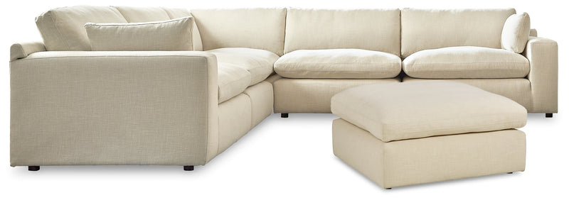 Elyza 5 - Piece Sectional with Ottoman in Linen - Gate Furniture_Preset