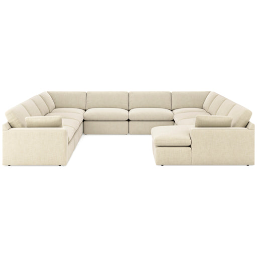 Elyza Linen 10 - Piece RAF Chaise Sectional - Gate FurnitureSectional
