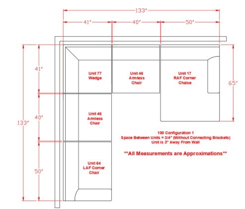 Elyza Linen 2 - Piece LAF Chaise Sectional - Gate FurnitureSectional