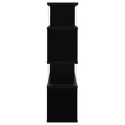 Emelle 63-inch 4-shelf Glass Panel Bookshelf Black - 800340