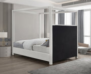 Emerson Linen Textured King Bed (3 Boxes) Cream - Gate FurnitureKing Bed