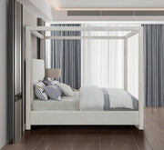 Emerson Linen Textured King Bed (3 Boxes) Cream - Gate FurnitureKing Bed