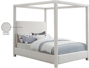 Emerson Linen Textured Queen Bed (3 Boxes) Cream - Gate FurnitureQueen Bed