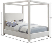 Emerson Linen Textured Queen Bed (3 Boxes) Cream - Gate FurnitureQueen Bed