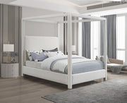 Emerson Linen Textured Queen Bed (3 Boxes) Cream - Gate FurnitureQueen Bed