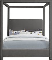 Emerson Linen Textured Queen Bed (3 Boxes) Grey - Gate FurnitureQueen Bed