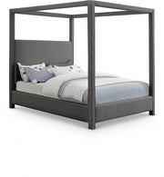 Emerson Linen Textured Queen Bed (3 Boxes) Grey - Gate FurnitureQueen Bed