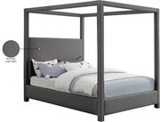 Emerson Linen Textured Queen Bed (3 Boxes) Grey - Gate FurnitureQueen Bed