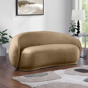 Emery 77" Velvet Upholstered Loveseat in Beige - 44044Beige-L
