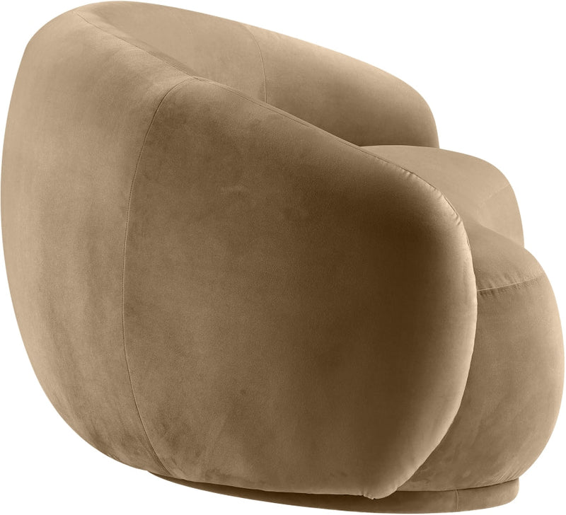 Emery 77" Velvet Upholstered Loveseat in Beige - 44044Beige-L