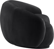 Emery 77" Velvet Upholstered Loveseat in Black - 44044Black-L