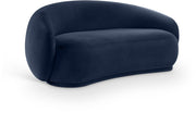 Emery 77" Velvet Upholstered Loveseat in Blue - 44044Navy-L