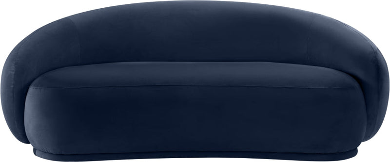 Emery 77" Velvet Upholstered Loveseat in Blue - 44044Navy-L
