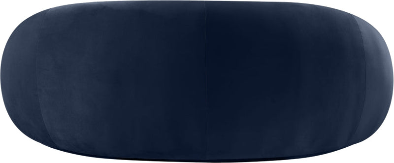 Emery 77" Velvet Upholstered Loveseat in Blue - 44044Navy-L