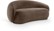 Emery 77" Velvet Upholstered Loveseat in Brown - 44044Brown-L
