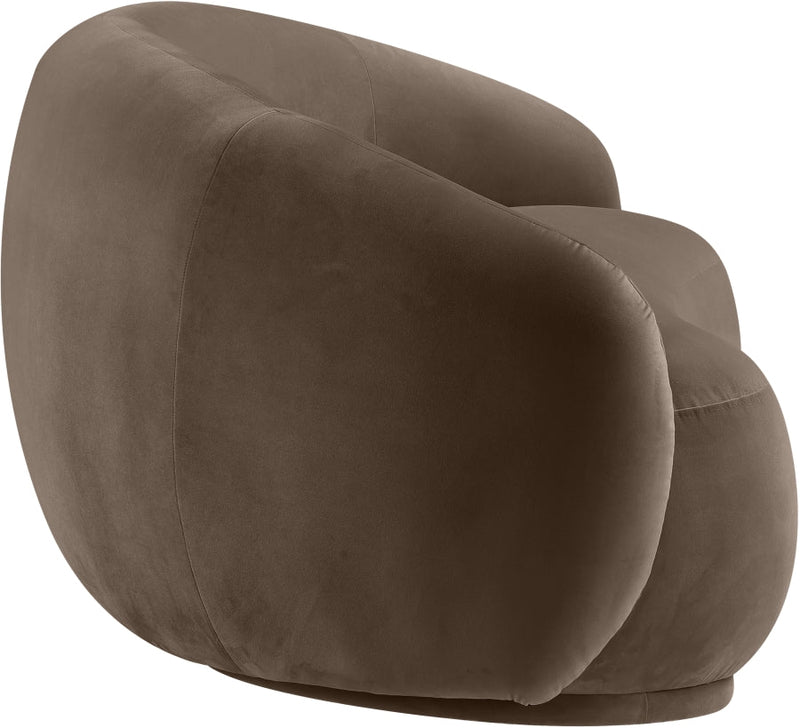 Emery 77" Velvet Upholstered Loveseat in Brown - 44044Brown-L