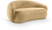 Emery 77" Velvet Upholstered Loveseat in Camel - 44044Camel-L