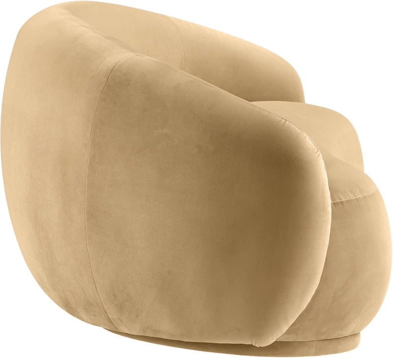 Emery 77" Velvet Upholstered Loveseat in Camel - 44044Camel-L