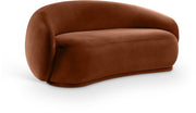 Emery 77" Velvet Upholstered Loveseat in Cognac - 44044Cognac-L