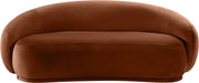 Emery 77" Velvet Upholstered Loveseat in Cognac - 44044Cognac-L