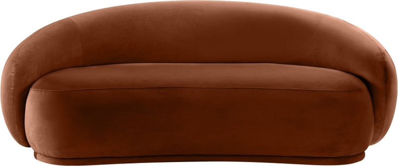 Emery 77" Velvet Upholstered Loveseat in Cognac - 44044Cognac-L