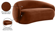 Emery 77" Velvet Upholstered Loveseat in Cognac - 44044Cognac-L