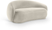 Emery 77" Velvet Upholstered Loveseat in Cream - 44044Cream-L